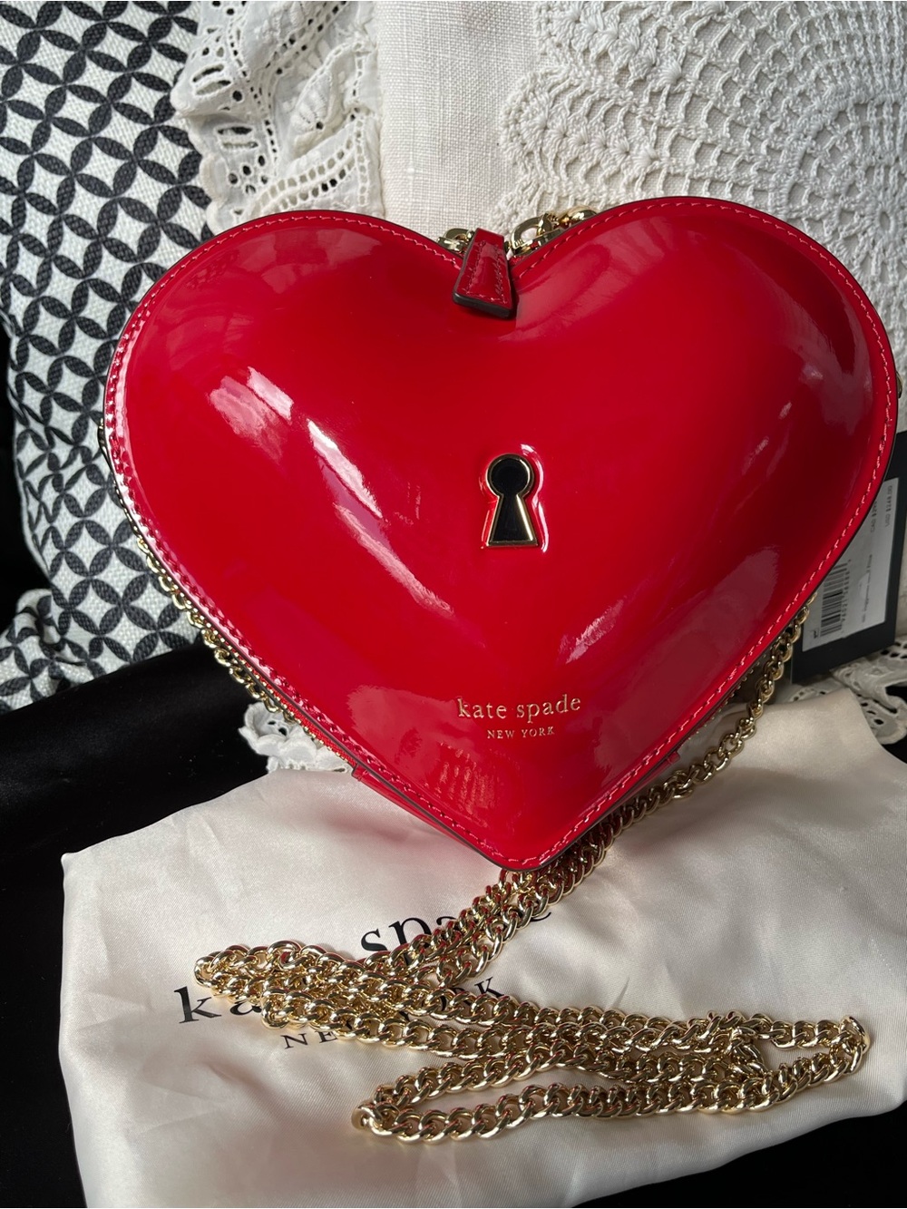 Kate Spade ♠️ Key To My Heart Bag, Retired Rare NWT ❤️🔑 - Picture 11 of 11